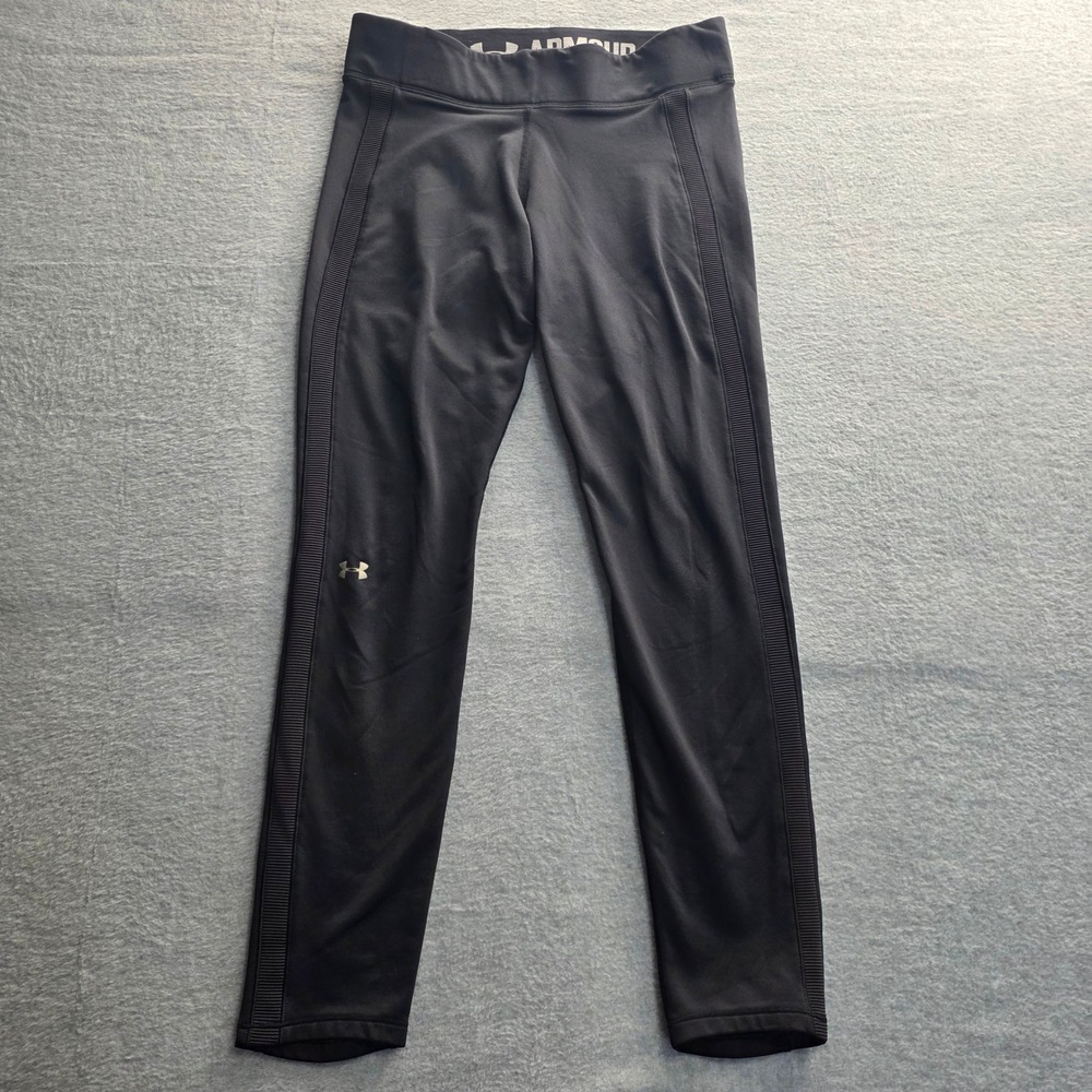 Under Armour Womens Black Athletic Leggings Pants Style 26207 Size Medium‎